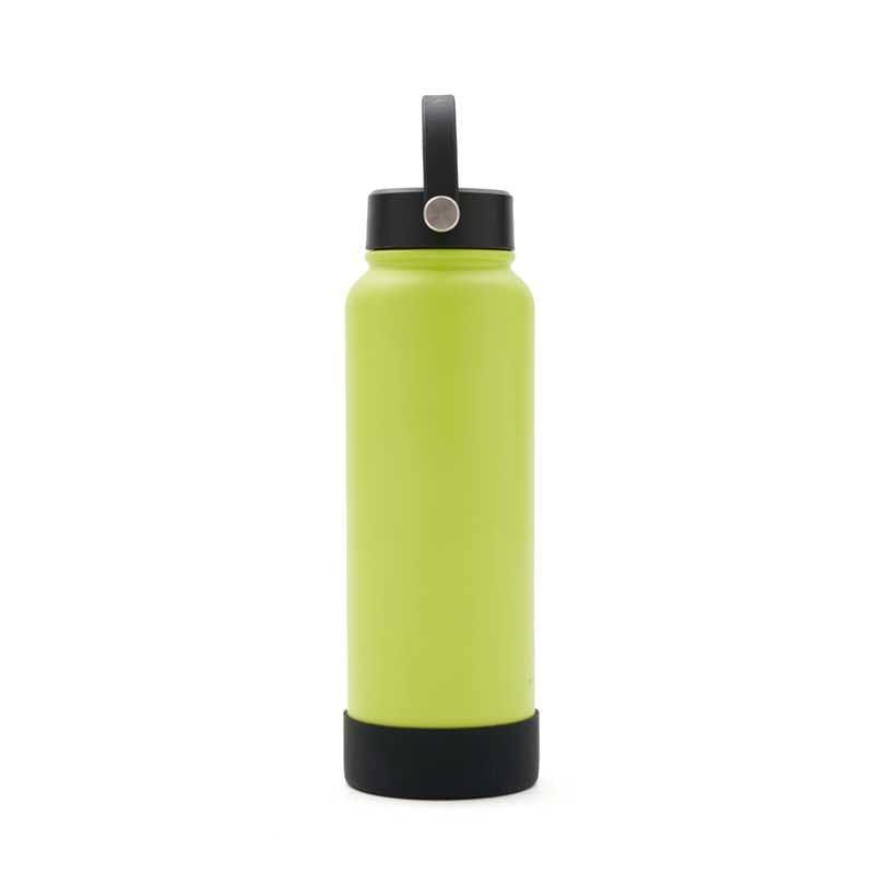 Botella Hydra Go 1000 ml — Verde Lima · Negro · Acero
