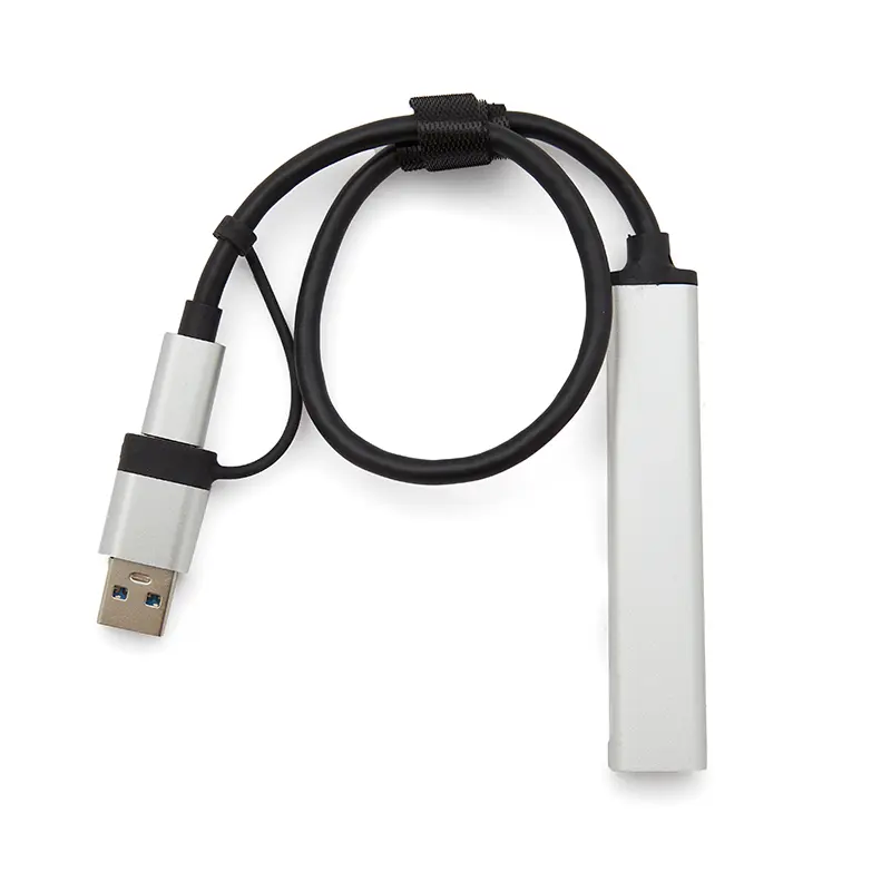 Hub USB-C SLIM — Gris Claro · Gris Claro · ABS