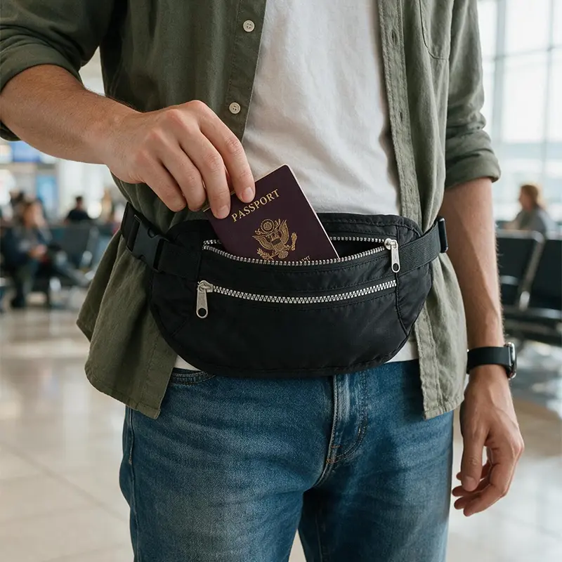 FT Riñonera de Viaje — Negro · Nylon