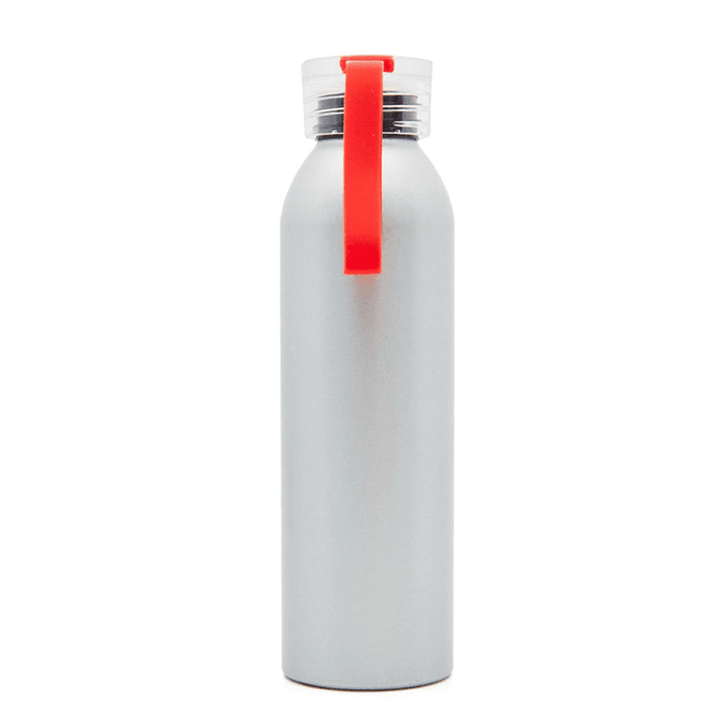 Botella ALU c/handle color — Gris Plata · Rojo · Aluminio · Zamac