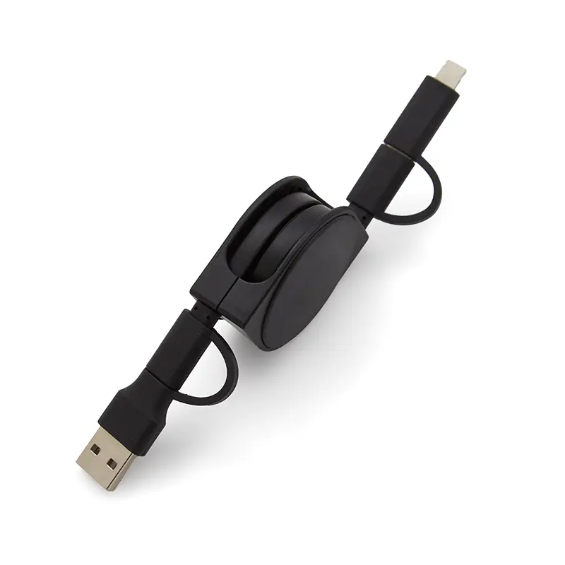 Cable 4 en 1 Snail — Negro · Negro · ABS