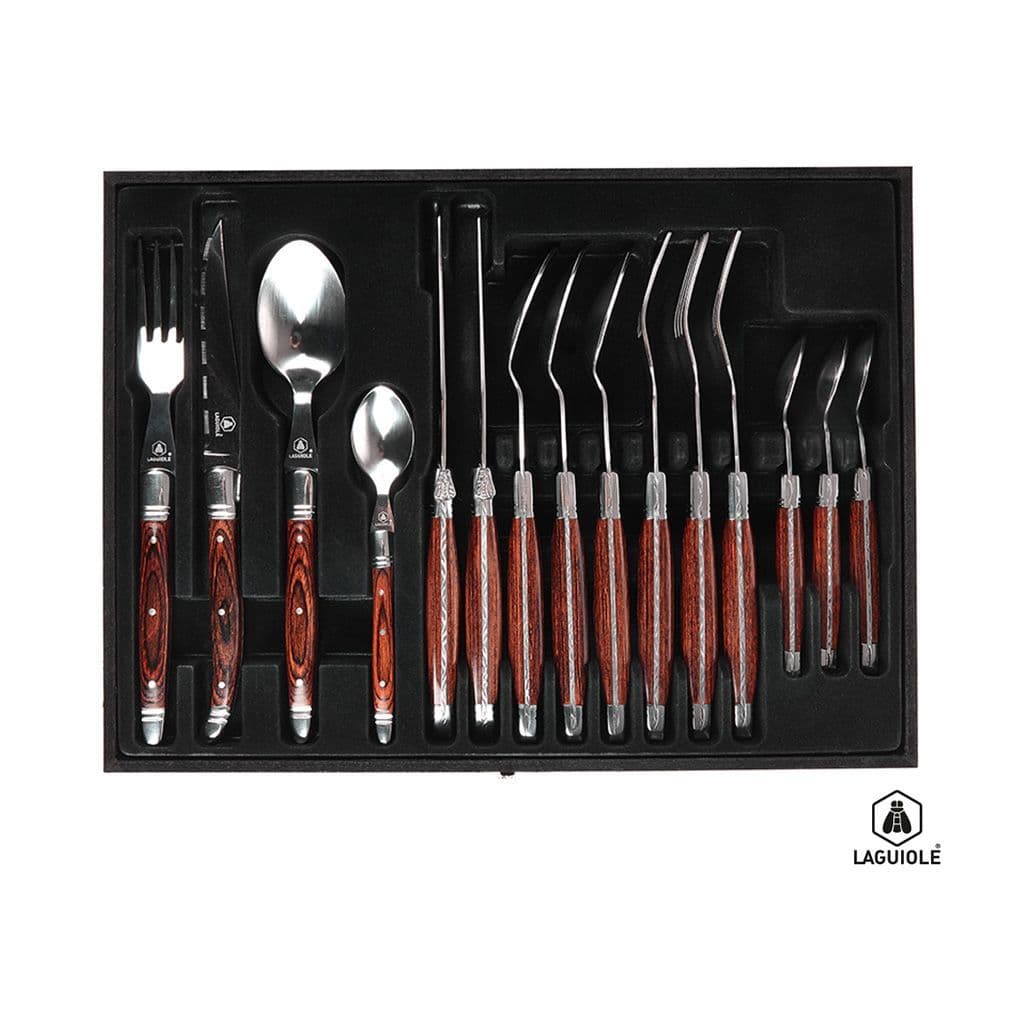 Set de mesa x 16 piezas Laguiole — Mango Pakkwood