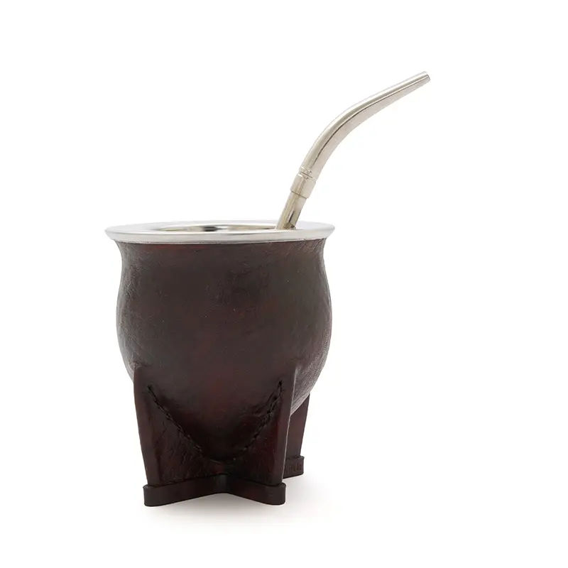 Mate Uruguayo — Marrón · Cuero