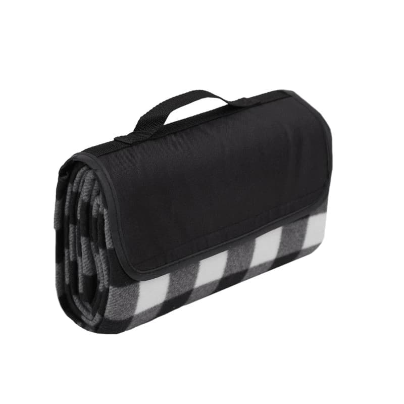 Manta COLORADO c/cuadros — Negro · Gris Oscuro