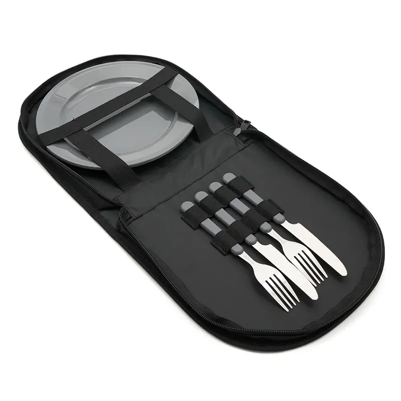 Set de Asado Andino — Negro · Gris · Poliestileno