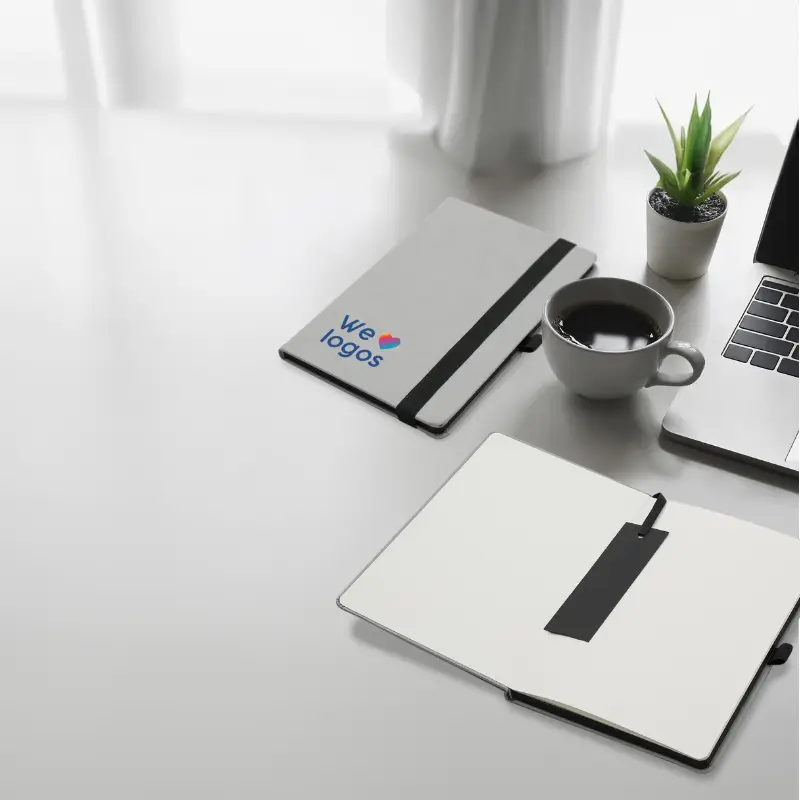 Cuaderno Colourblock A5 — Gris · Poliestileno