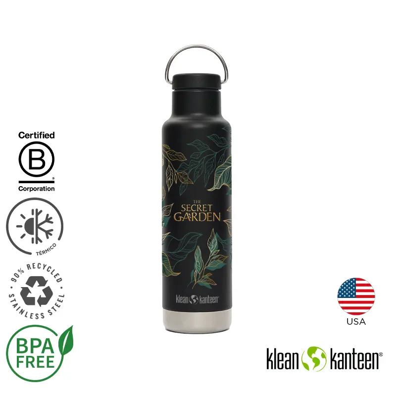 Botella Classic 20oz — Negro · Negro · Acero