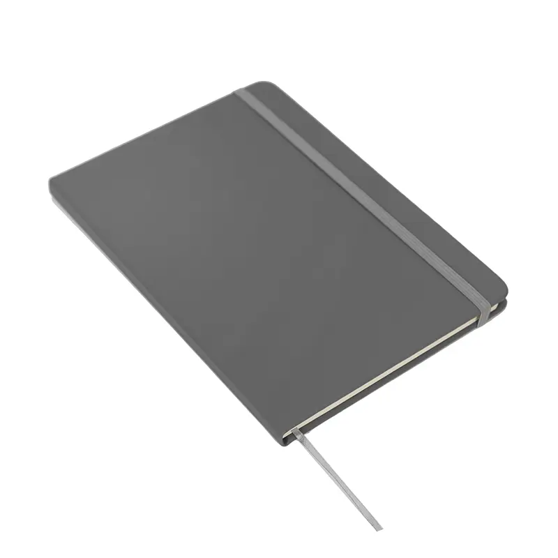 Cuaderno JOURNAL A5 64 hojas — Gris Claro · Cuero ecologico